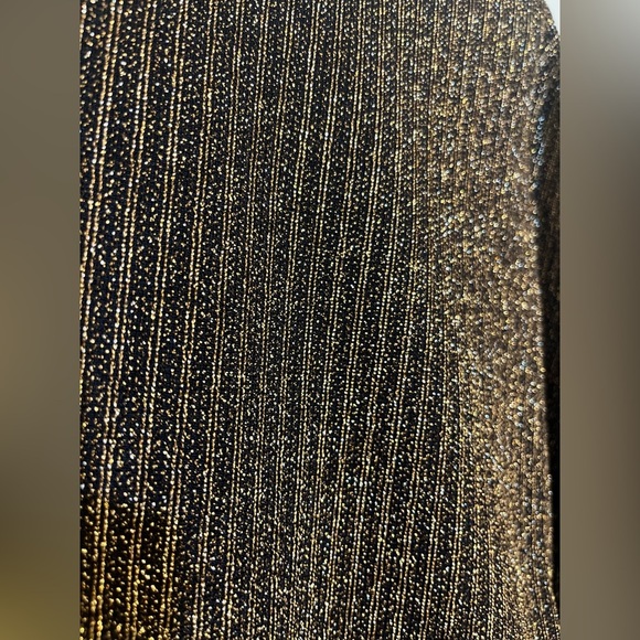 Show Me Your MuMu Dress - Women’s Large Gold - Metallic Mini V-Neck - Picture 6 of 9